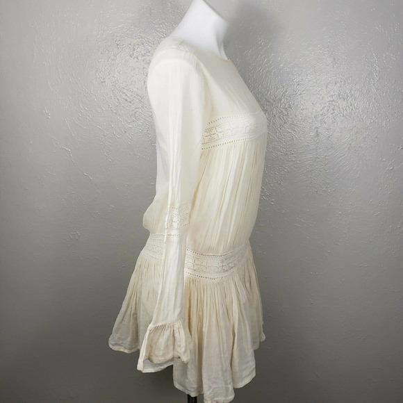 TULAROSA Cream Berkley Prairie Lace Mini Dress XS - Picture 8 of 11